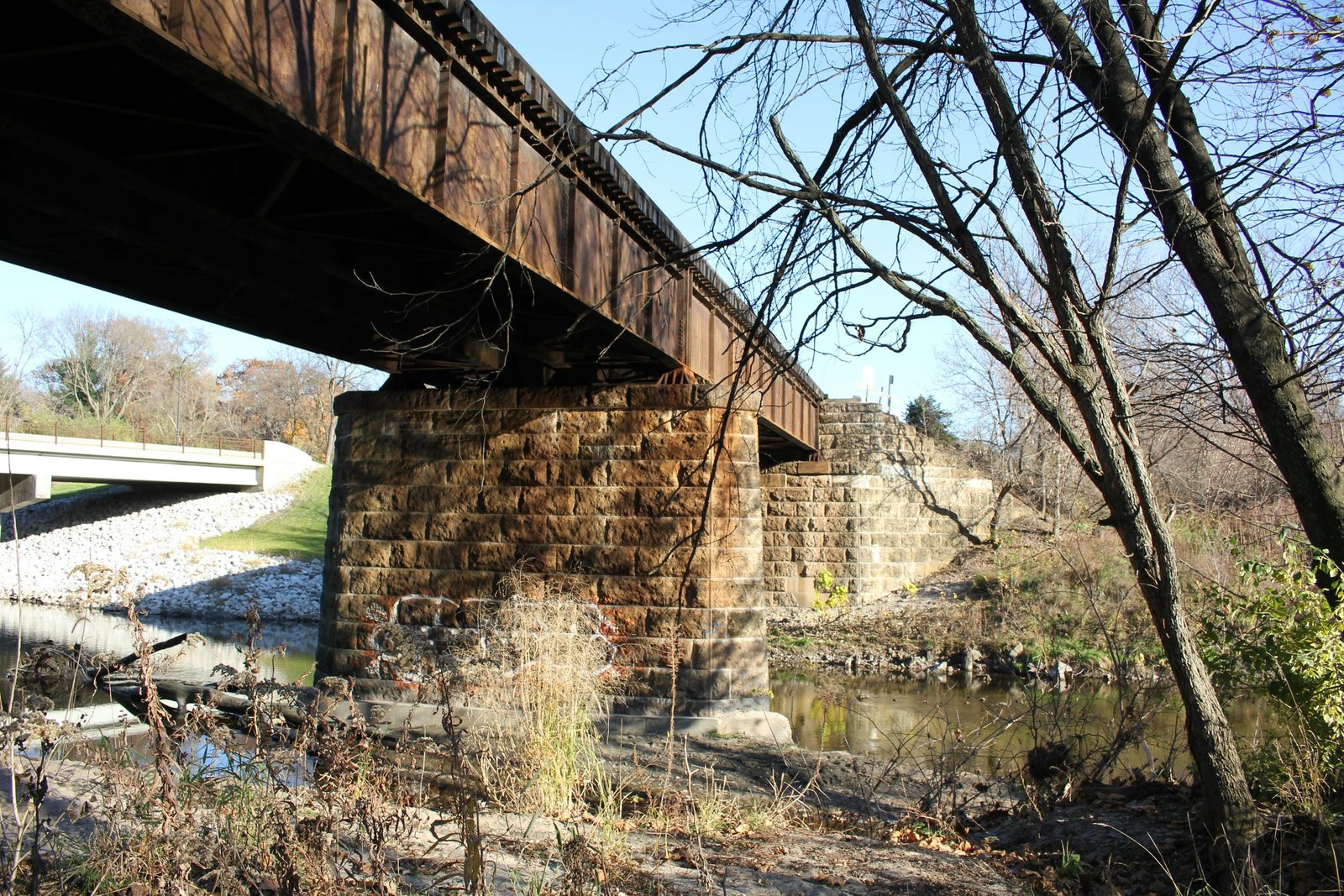 Looking east
